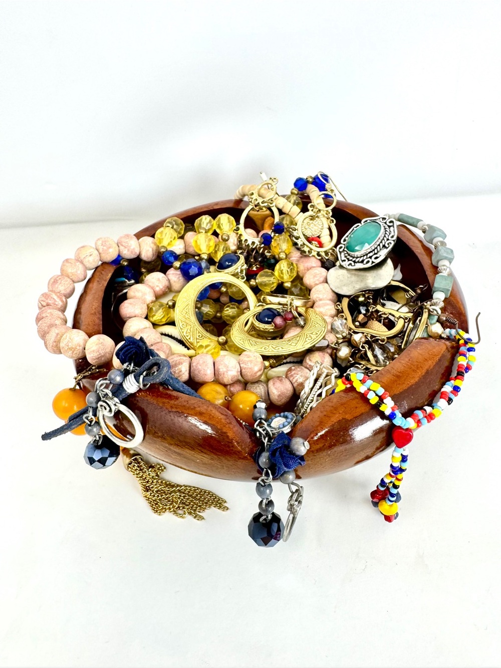 Retro Bowl Jewelry Mixed Color Womens Beaded Bracelet, Necklaces & More